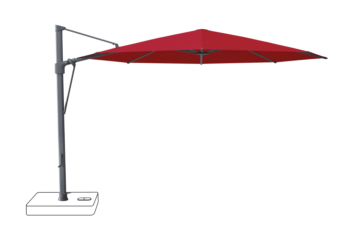 Glatz Parasol VITA Sfera rond Cat.5 646 Rubino Alu laque anthracite