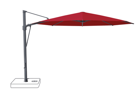Glatz Parasol VITA Sfera rond Cat.5 646 Rubino Alu laque anthracite
