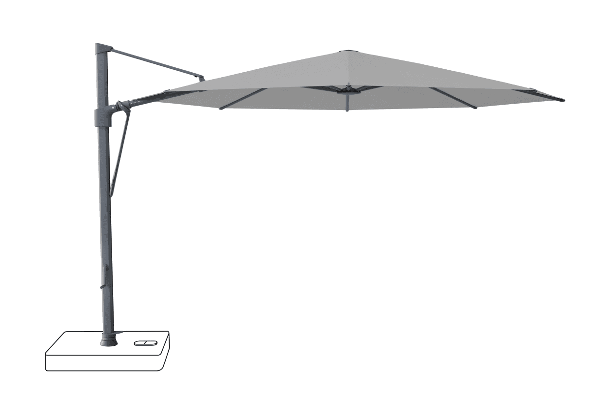 Glatz Parasol VITA Sfera rond Cat.5 652 Silver Alu laque anthracite