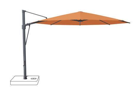 Glatz Parasol VITA Sfera rond Cat.5 802 Sienna Alu laque anthracite