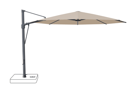 Glatz Parasol VITA Sfera rond Cat.5 803 Linen Alu laque anthracite