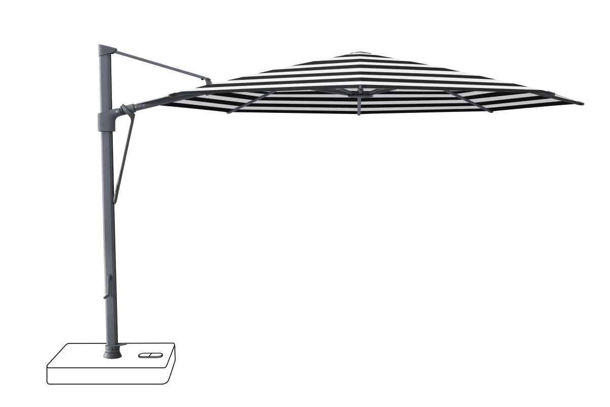 Glatz Parasol VITA Sfera rond Cat.5 810 Black Stripe Alu laque anthracite