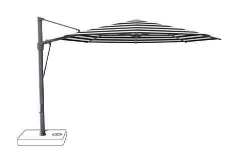 Glatz Parasol VITA Sfera rond Cat.5 810 Black Stripe Alu laque anthracite