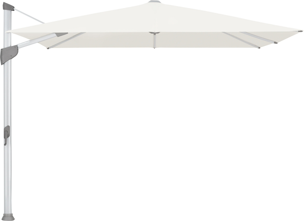 Glatz Parasol FORTANO carre Qualite 4 404 White Alu naturel eloxe