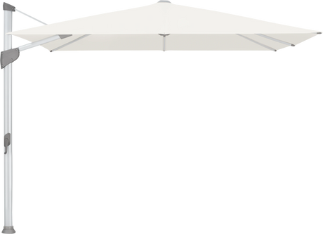 Glatz Parasol FORTANO carre Qualite 4 404 White Alu naturel eloxe