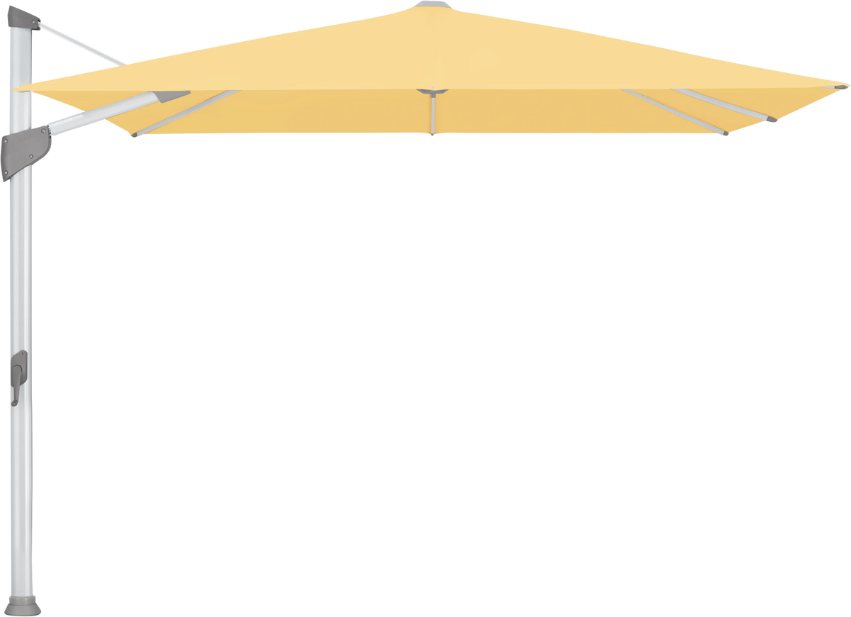 Glatz Parasol FORTANO carre Qualite 4 438 Straw Alu naturel eloxe