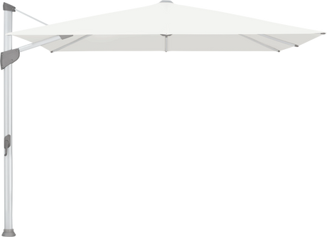 Glatz Parasol FORTANO carre Cat.5 510 White Alu naturel eloxe