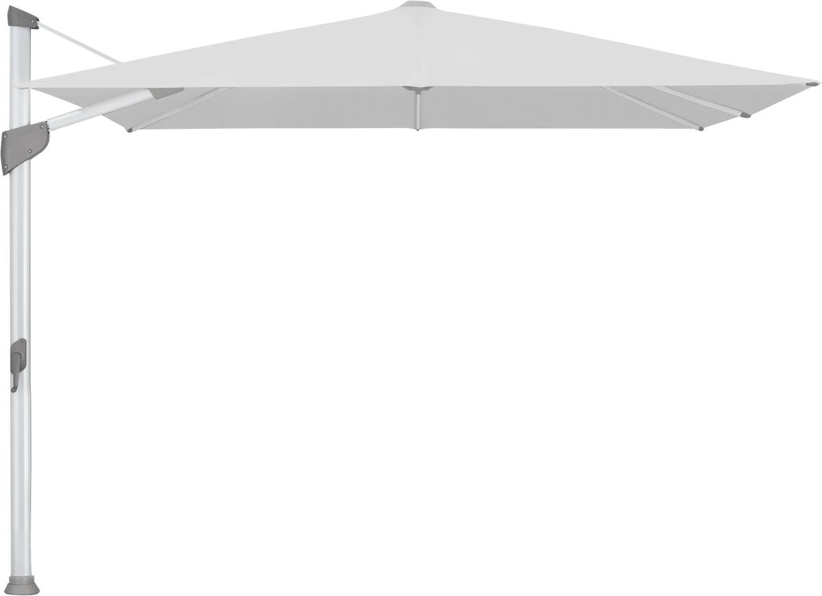 Glatz Parasol FORTANO carre Cat.5 550 Cement Alu naturel eloxe