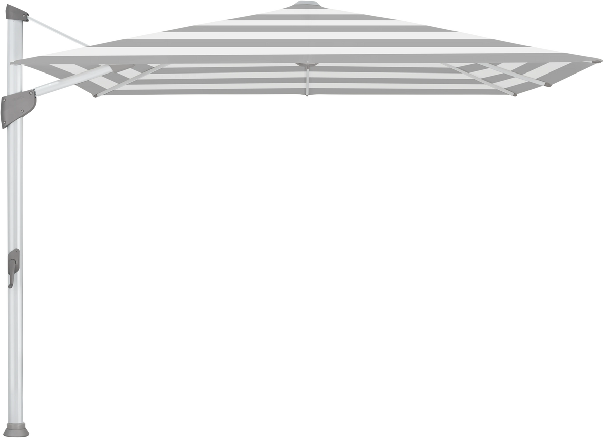 Glatz Parasol FORTANO carre Cat.5 555 Grey Stripe Alu naturel eloxe