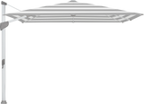 Glatz Parasol FORTANO carre Cat.5 555 Grey Stripe Alu naturel eloxe