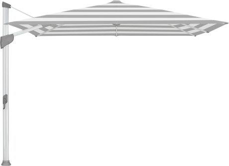Glatz Parasol FORTANO carre Cat.5 555 Grey Stripe Alu naturel eloxe
