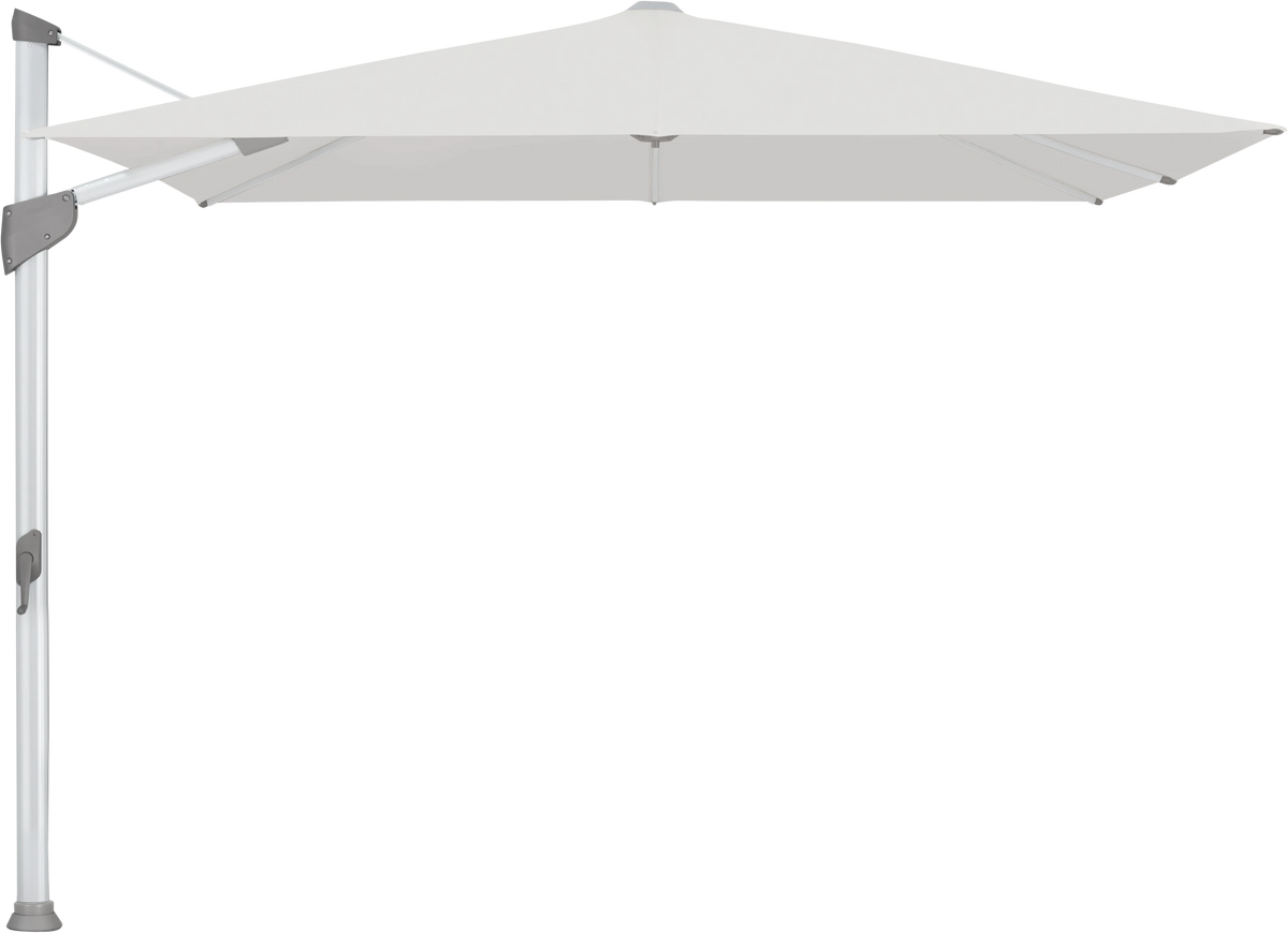 Glatz Parasol FORTANO carre Cat.5 556 Alabaster Alu naturel eloxe
