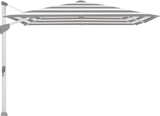 Glatz Parasol FORTANO carre Cat.5 570 Steel Stripe Alu naturel eloxe