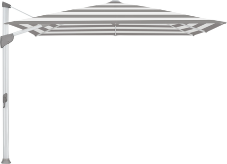 Glatz Parasol FORTANO carre Cat.5 570 Steel Stripe Alu naturel eloxe