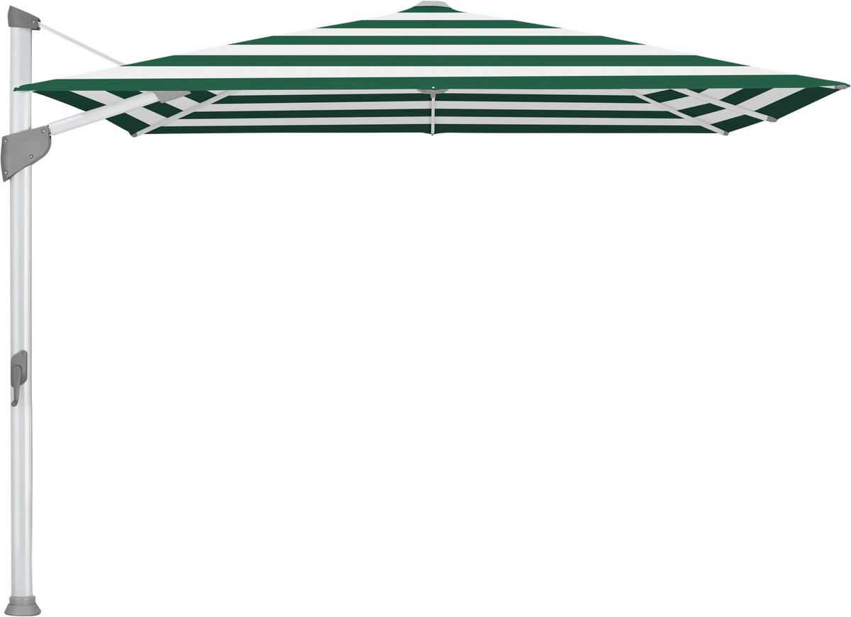 Glatz Parasol FORTANO carre Cat.5 589 Green Stripe Alu naturel eloxe