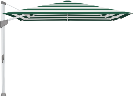 Glatz Parasol FORTANO carre Cat.5 589 Green Stripe Alu naturel eloxe