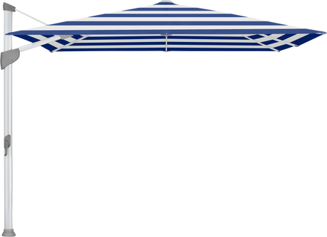 Glatz Parasol FORTANO carre Cat.5 602 Blue Stripe Alu naturel eloxe