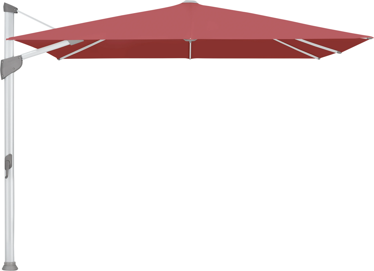 Glatz Parasol FORTANO carre Cat.5 637 Cherry Alu naturel eloxe