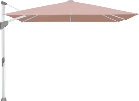 Glatz Parasol FORTANO carre Cat.5 639 Blush Alu naturel eloxe