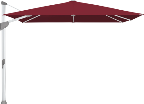 Glatz Parasol FORTANO carre Cat.5 645 Burgundy Alu naturel eloxe