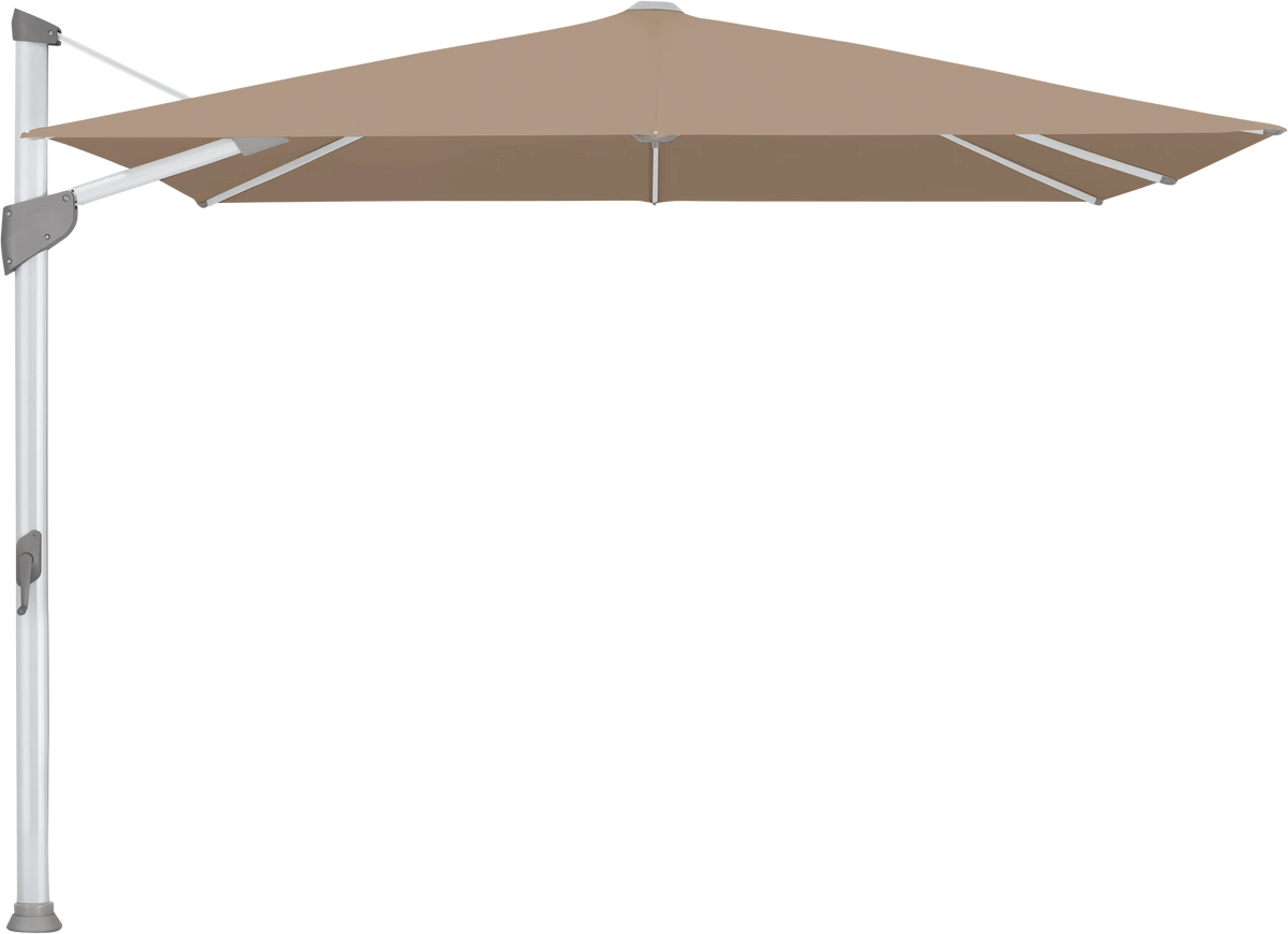 Glatz Parasol FORTANO carre Cat.5 650 Camel Alu naturel eloxe