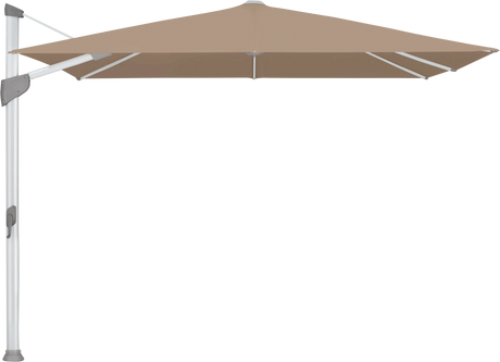 Glatz Parasol FORTANO carre Cat.5 650 Camel Alu naturel eloxe