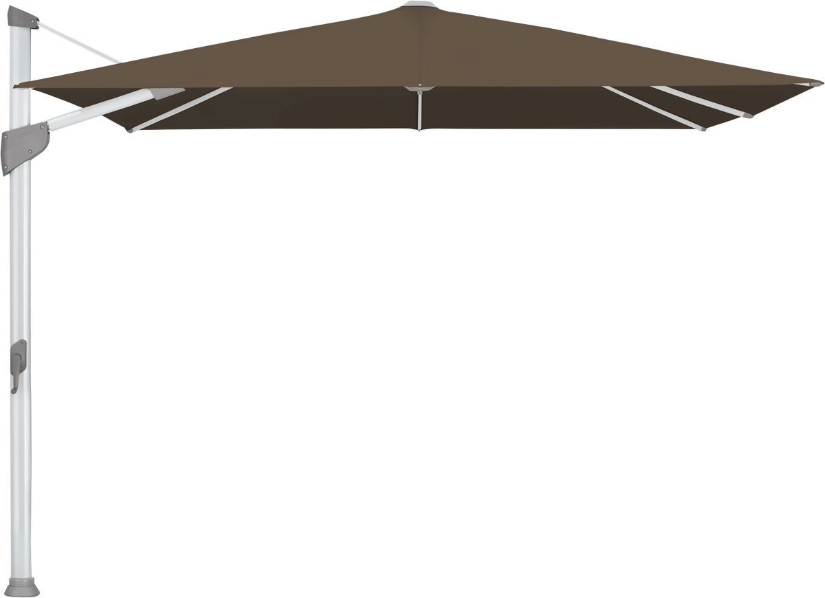 Glatz Parasol FORTANO carre Cat.5 805 Walnut Alu naturel eloxe