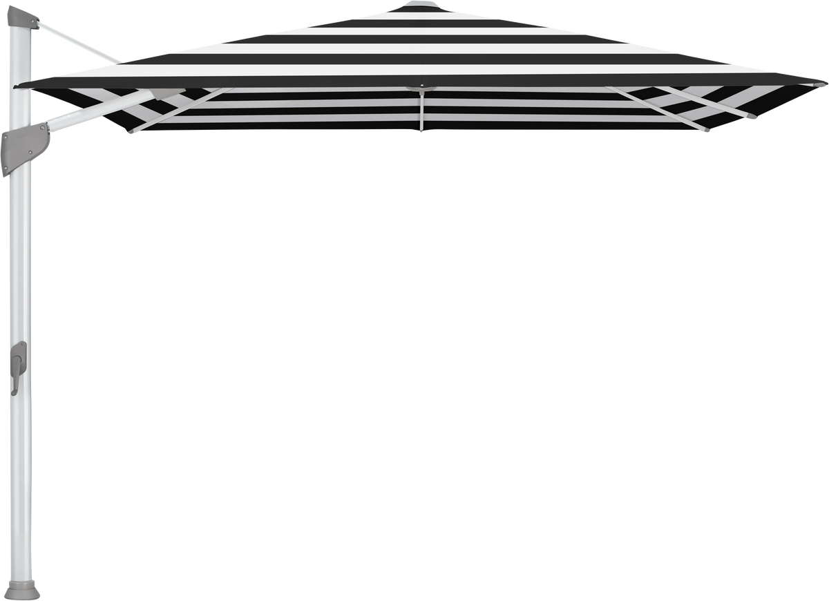 Glatz Parasol FORTANO carre Cat.5 810 Black Stripe Alu naturel eloxe