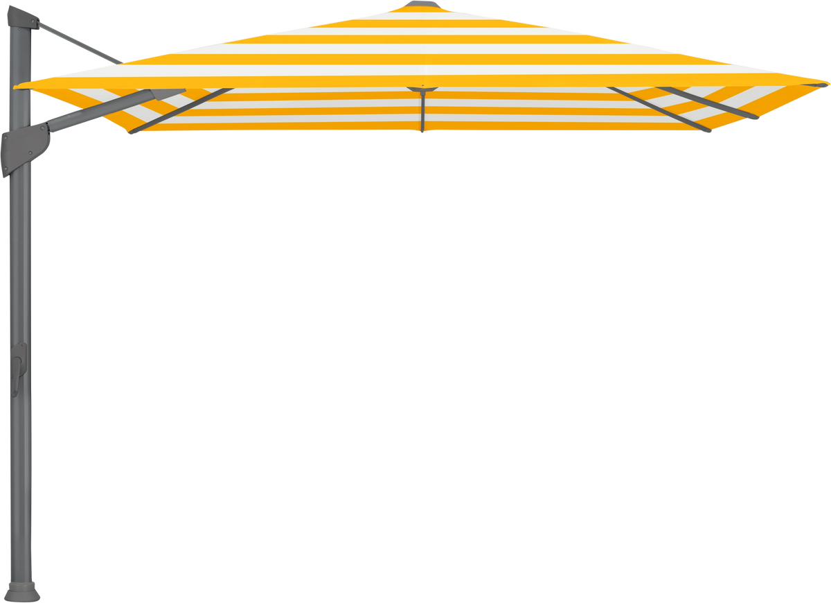 Glatz Parasol FORTANO carre Cat.5 624 Yellow Stripe Alu laque anthracite