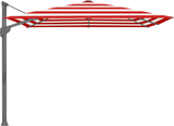 Glatz Parasol FORTANO carre Cat.5 800 Red Stripe Alu laque anthracite