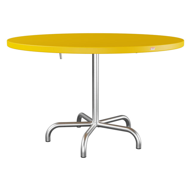Schaffner Säntis Table repas rabattable Ø117cm – Jaune 11 / Galvanisé à chaud 02