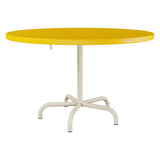 Schaffner Säntis Table repas rabattable Ø117cm – Jaune 11 / Sable Pastel 15