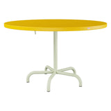 Schaffner Säntis Table repas rabattable Ø117cm – Jaune 11 / Vert Pastel 64