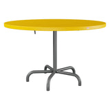 Schaffner Säntis Table repas rabattable Ø117cm – Jaune 11 / Graphite 73