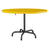 Schaffner Säntis Table repas rabattable Ø117cm – Jaune 11 / Anthracite 77