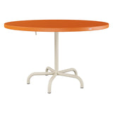 Schaffner Säntis Table repas rabattable Ø117cm – Orange 13 / Sable Pastel 15