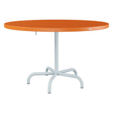 Schaffner Säntis Table repas rabattable Ø117cm – Orange 13 / Bleu Pastel 51