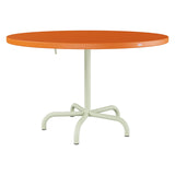 Schaffner Säntis Table repas rabattable Ø117cm – Orange 13 / Vert Pastel 64