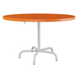 Schaffner Säntis Table repas rabattable Ø117cm – Orange 13 / Gris Argent 78