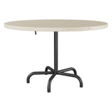 Schaffner Säntis Table repas rabattable Ø117cm – Sable Pastel 15 / Anthracite 77