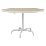 Schaffner Säntis Table repas rabattable Ø117cm – Sable Pastel 15 / Gris Argent 78
