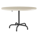 Schaffner Säntis Table repas rabattable Ø117cm – Sable Pastel 15 / Noir 91