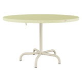 Schaffner Säntis Table repas rabattable Ø117cm – Jaune Buis 18 / Sable Pastel 15