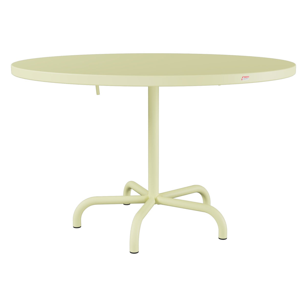 Schaffner Säntis Table repas rabattable Ø117cm – Jaune Buis 18 / Jaune Buis 18