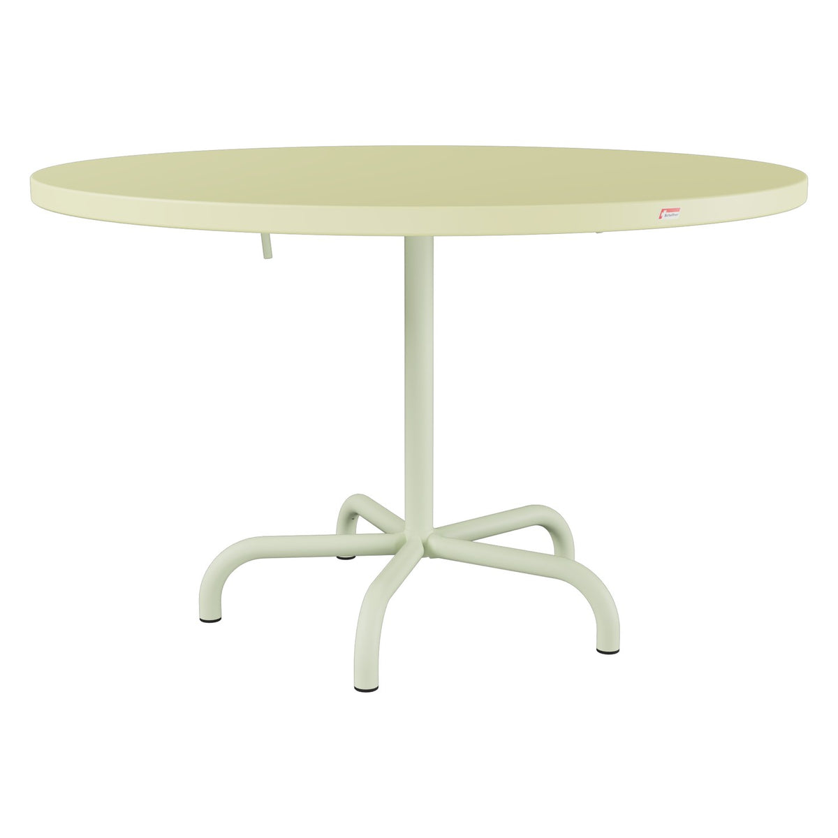 Schaffner Säntis Table repas rabattable Ø117cm – Jaune Buis 18 / Vert Pastel 64