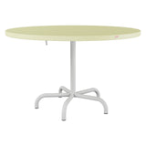Schaffner Säntis Table repas rabattable Ø117cm – Jaune Buis 18 / Gris Argent 78