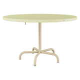 Schaffner Säntis Table repas rabattable Ø117cm – Jaune Buis 18 / Marron Pastel 83