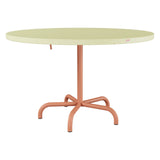 Schaffner Säntis Table repas rabattable Ø117cm – Jaune Buis 18 / Terracotta 84