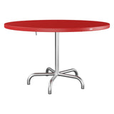 Schaffner Säntis Table repas rabattable Ø117cm – Rouge 30 / Galvanisé à chaud 02