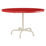 Schaffner Säntis Table repas rabattable Ø117cm – Rouge 30 / Sable Pastel 15